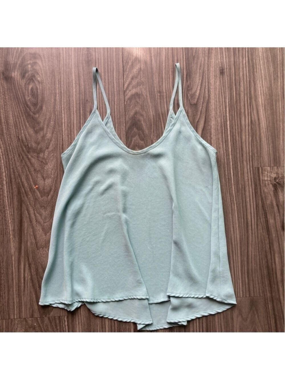 Lush Womens Turquoise Blue Flowy Camisole Top